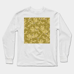 Fruits and vegetables flat hand drawn seamless pattern Long Sleeve T-Shirt